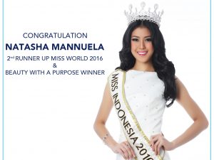 Natasha Mannuela Raih 2nd Runner Up Miss World 2016