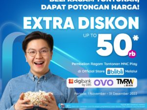 Extra Diskon 50 Ribu Beli Ragam Tontonan di Official Store Blibli via Digibank, OVO & TMRW!
